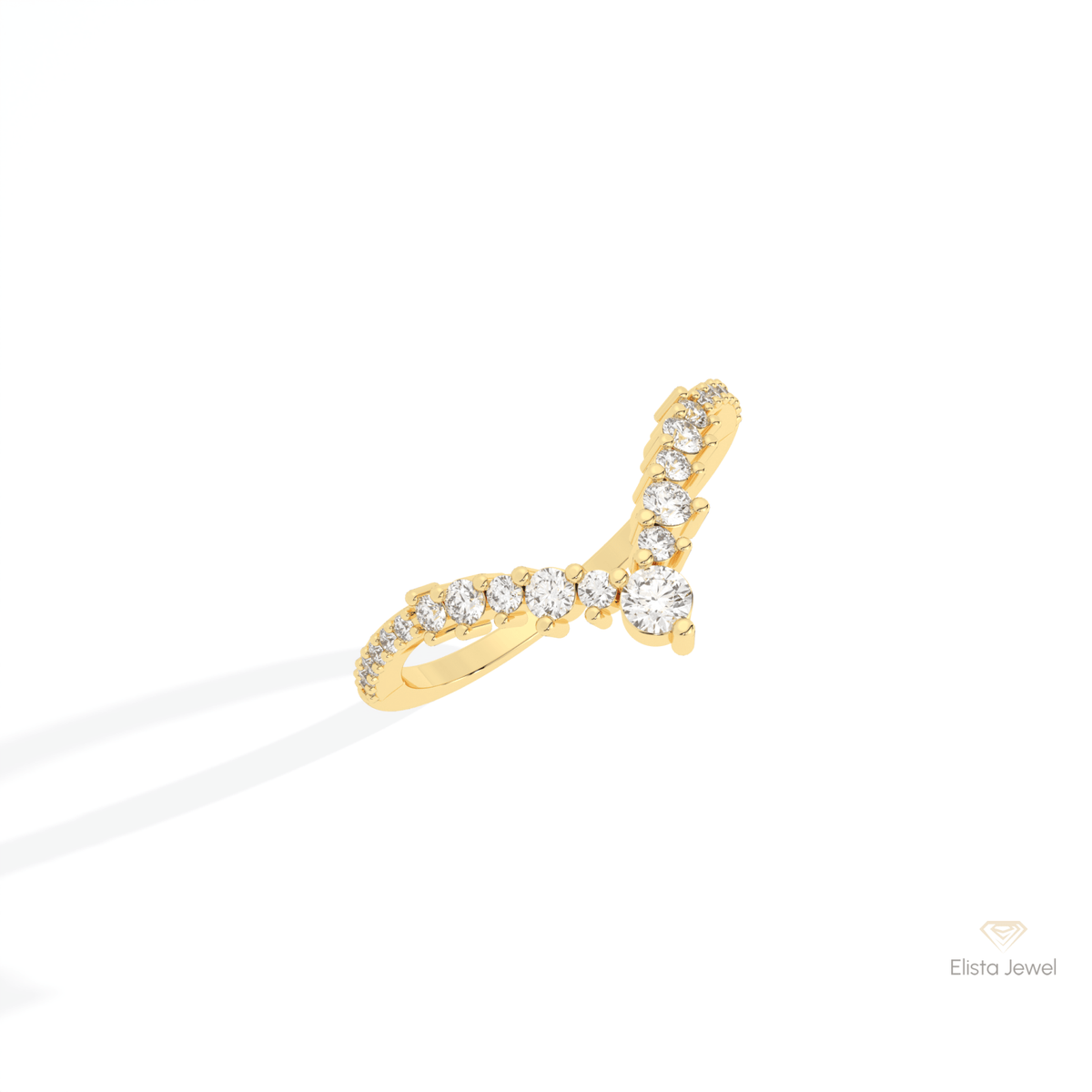 Round Cut Half Eternity Wedding Lab Grown Diamond Band in Platinum - Lifestyle View