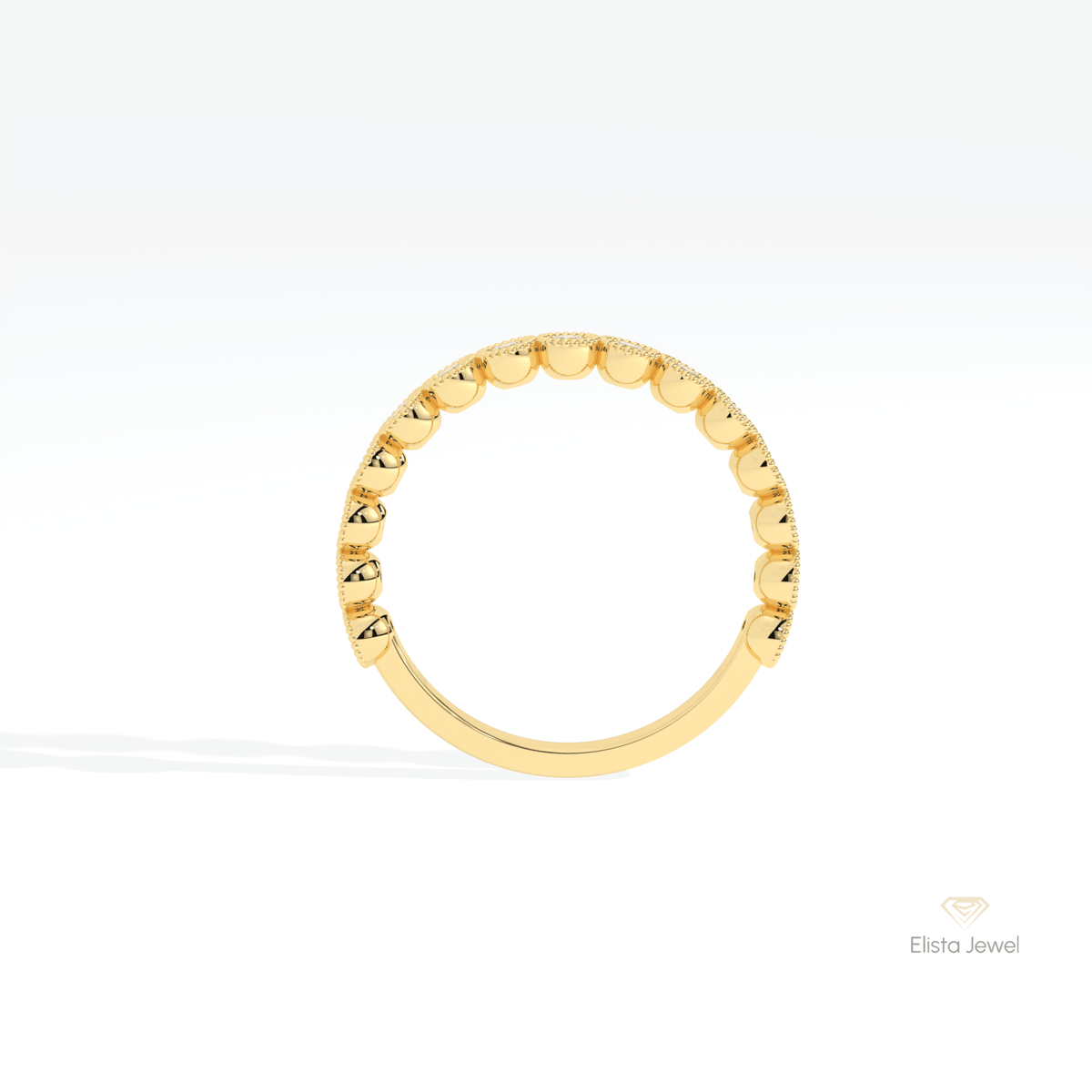 Round Cut Half Eternity Wedding Lab Grown Diamond Band - Alternative View