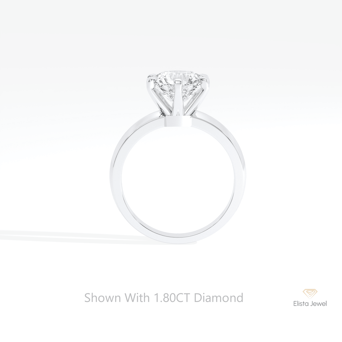 Round Cut Solitaire Engagement Lab Grown Diamond Ring in 10K Rose Gold - Angled View