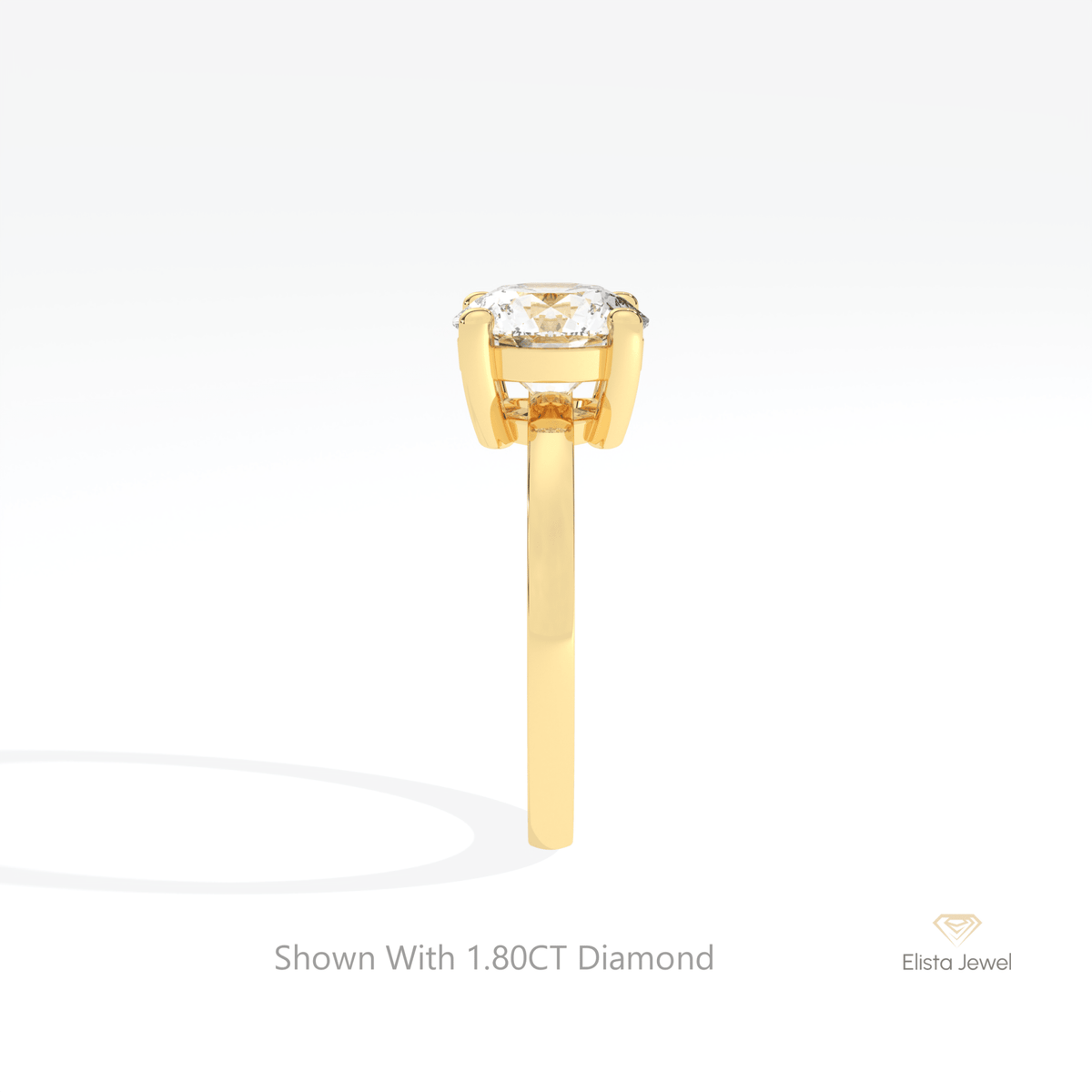 Round Cut Solitaire Wedding Lab Grown Diamond Ring - Additional View