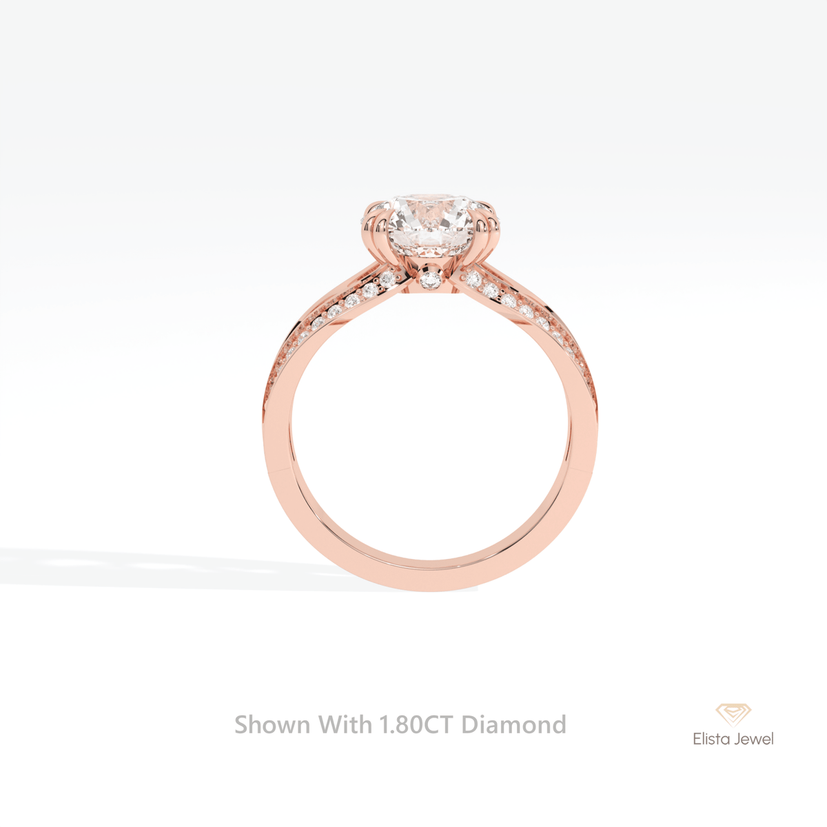 Round Cut Vintage Wedding Lab Grown Diamond Ring - Alternative View