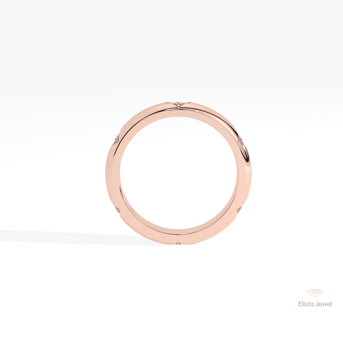 Round Cut Wedding Lab Grown Diamond Band - Alternative View