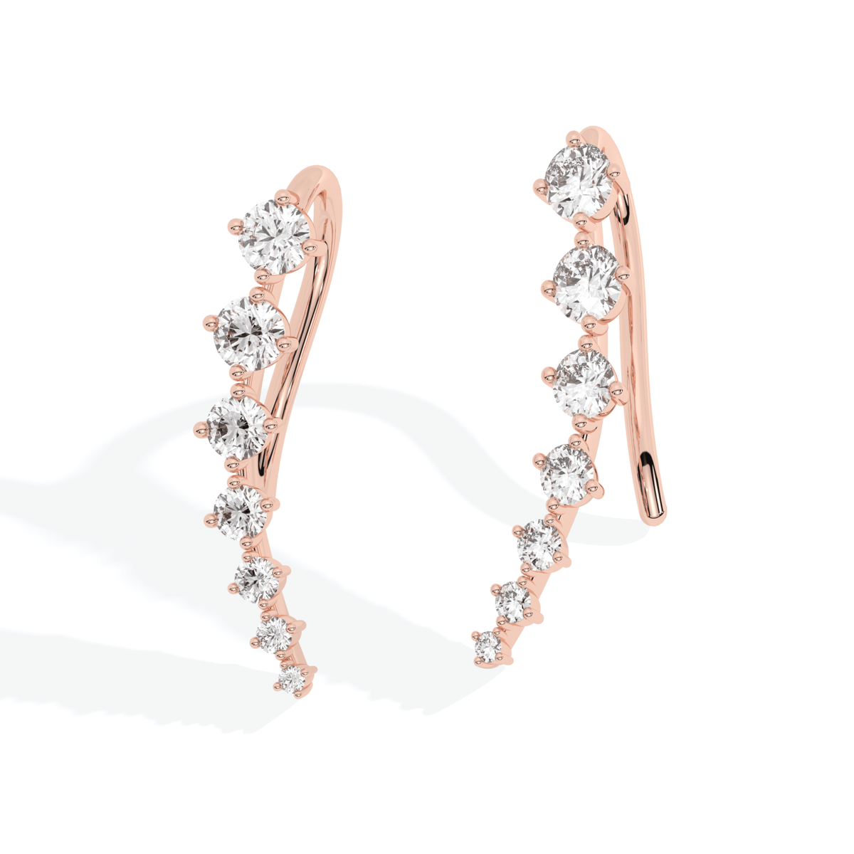 Seven Star Diamond Cuff Earring - Detail View