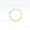 14K Gold Comfort Fit Plain Wedding Lab Grown Diamond Band - Close-up View