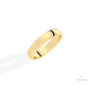 14K Gold Comfort Fit Plain Wedding Lab Grown Diamond Band - Profile View