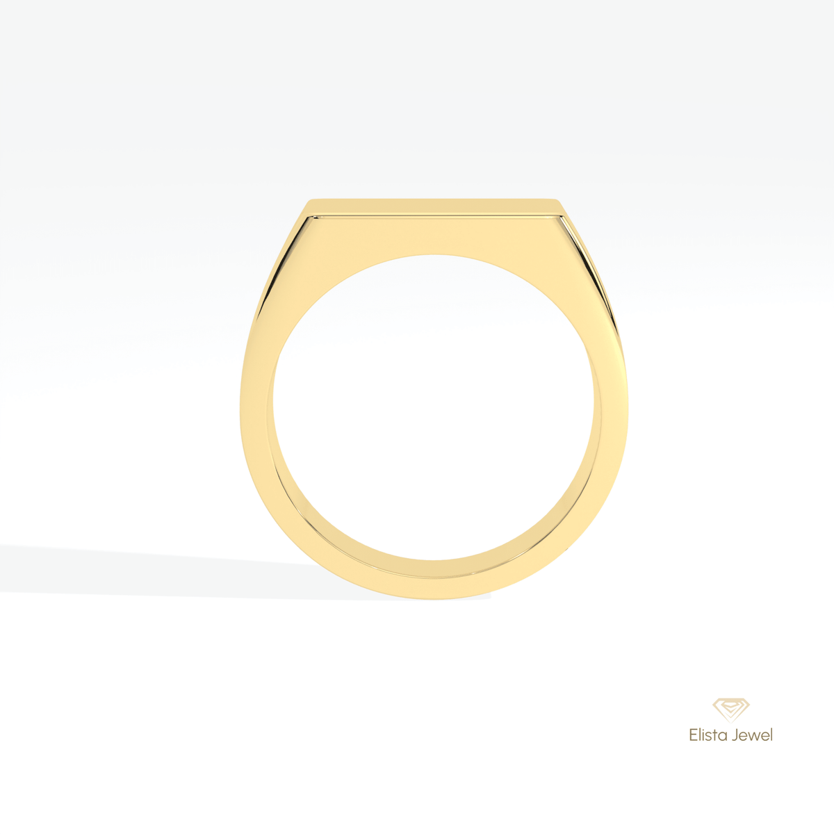 14k Gold Comfort Fit Wedding Lab Grown Diamond Ring - Angled View