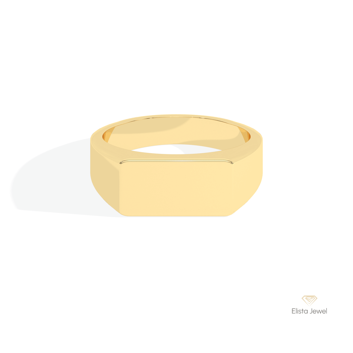 14k Gold Comfort Fit Wedding Lab Grown Diamond Ring - Front View