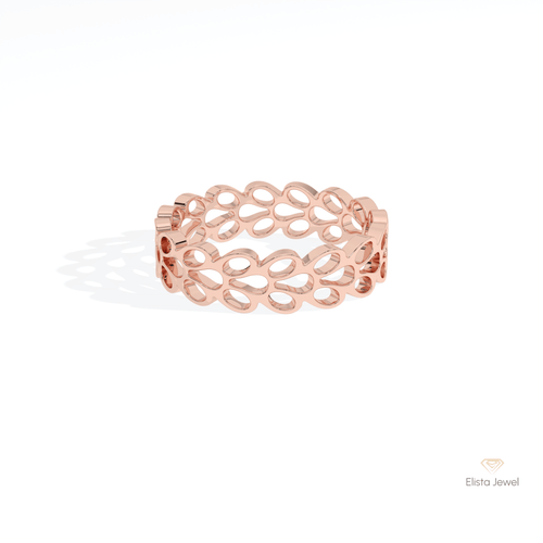 14K Gold Mesh Wedding Band