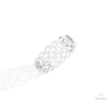 14K Gold Mesh Wedding Lab Grown Diamond Band - Profile View