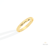 14K Gold Unique Plain Wedding Lab Grown Diamond Band - Profile View