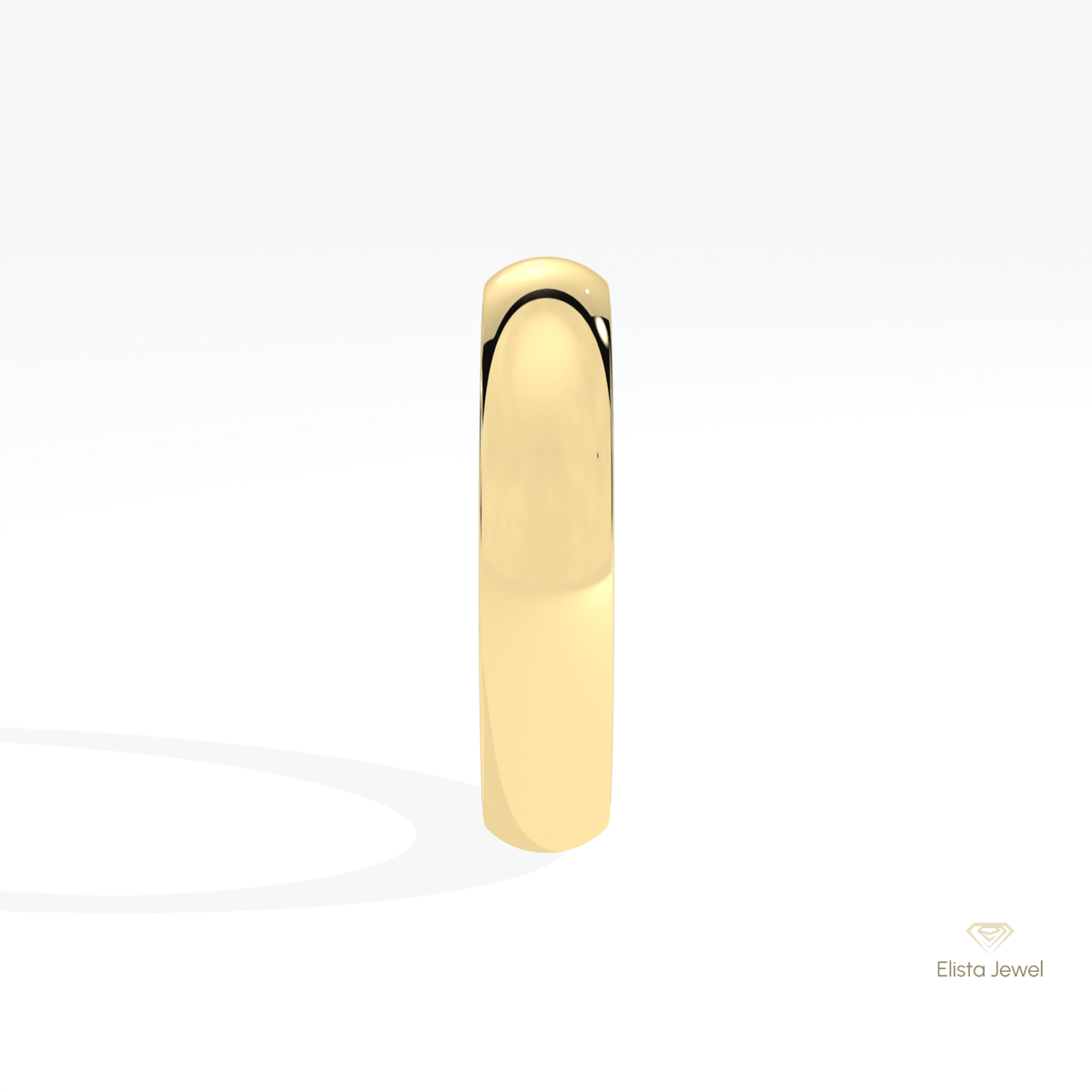 18K Gold Unique Plain Wedding Lab Grown Diamond Band - Additional View