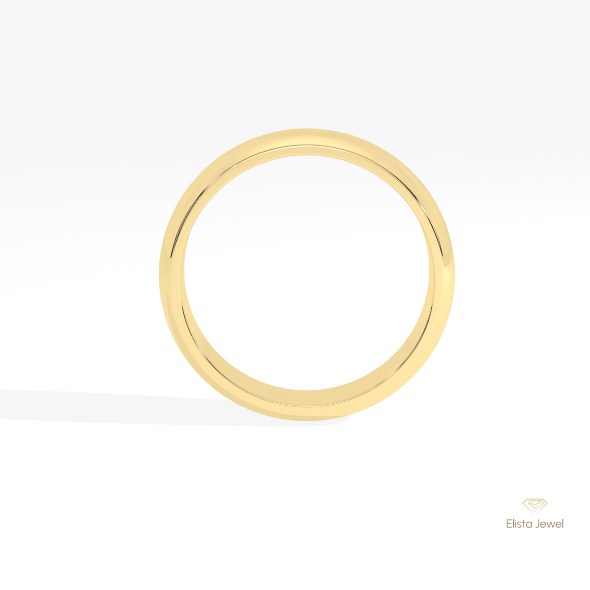 18K Gold Unique Plain Wedding Lab Grown Diamond Band - Alternative View