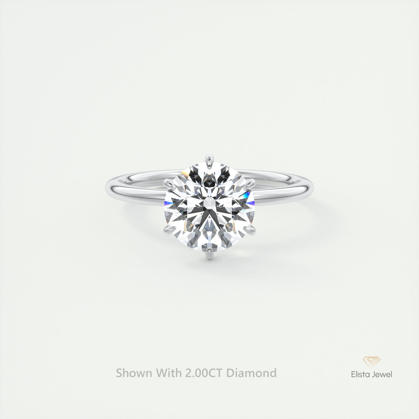 Round Cut Solitaire Engagement Ring