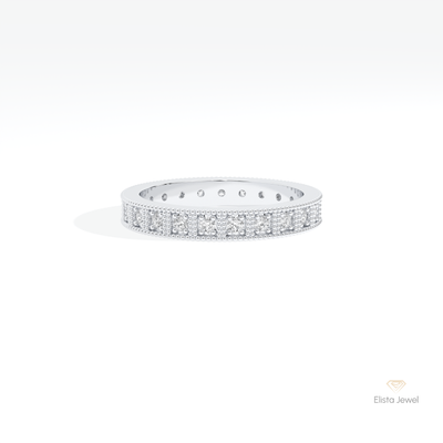 Round Cut Full Eternity Stacking Band