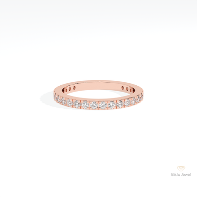 Round Cut Half Eternity Stacking Band