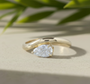 1.50CT East West Pear Cut Lab Grown Diamond Solitaire Engagement Ring For Women