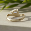 1.50CT East West Pear Cut Lab Grown Diamond Solitaire Engagement Ring For Women