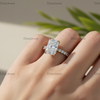 Radiant Cut Lab Grown Diamond Hidden Halo Engagement Ring In 14K Solid Yellow Gold, Certified Diamond Ring For Women