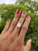 5CT Emerald Cut Lab Grown Diamond 14K Gold Two tone engagement ring