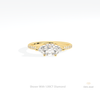 East West Marquise Cut Accent Wedding Ring