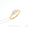 East West Marquise Cut Accent Wedding Ring