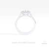Round Cut Halo Engagement Ring