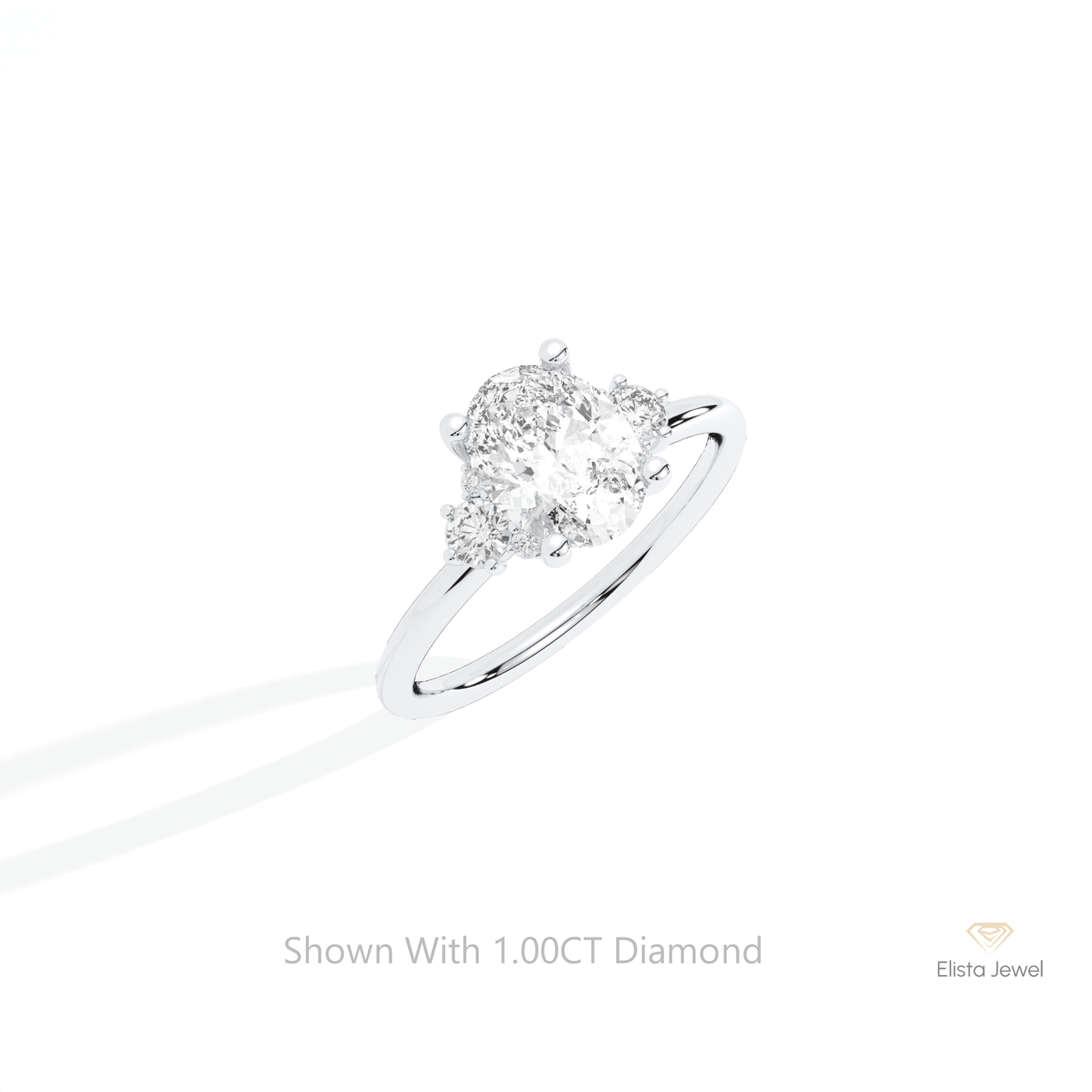 Oval Cut Cluster Engagement Ring