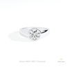 Round Cut Bezel Solitaire Engagement Ring