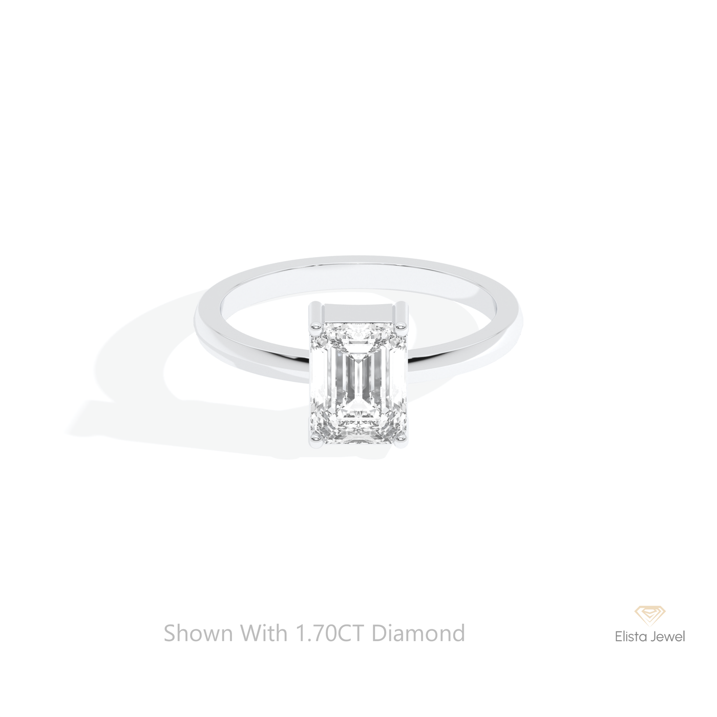Emerald Cut Solitaire Wedding Ring