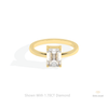 Emerald Cut Solitaire Wedding Ring