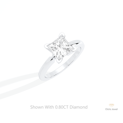 Princess Cut Solitaire Wedding Ring