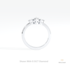 Marquise Cut Three Stone Wedding  Ring