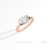 East West Oval Cut Bezel Solitaire Ring