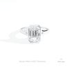 Emerald Cut Solitaire Bezel Engagement Ring