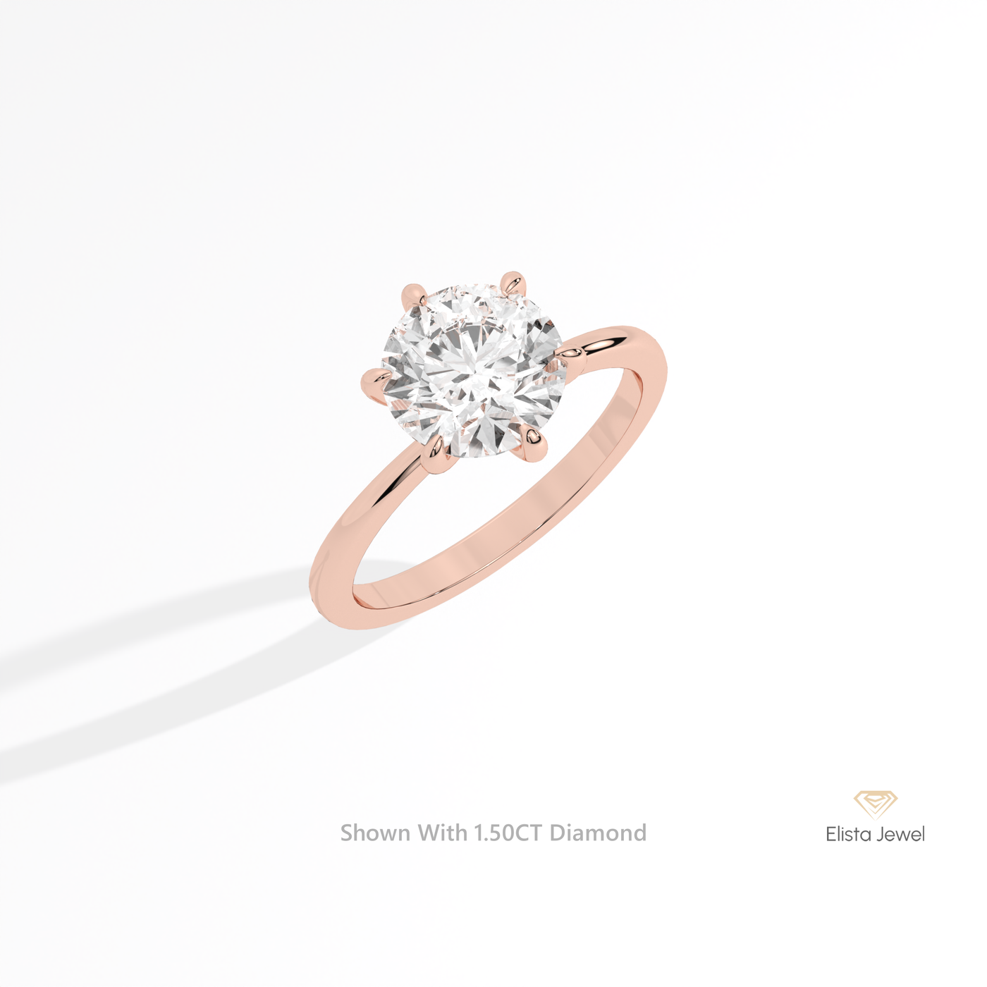 Round Cut Solitaire Wedding Ring
