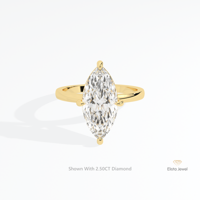 Marquise Cut Solitaire Wedding Ring