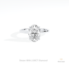 Oval Cut Solitaire Hidden Halo Wedding Ring