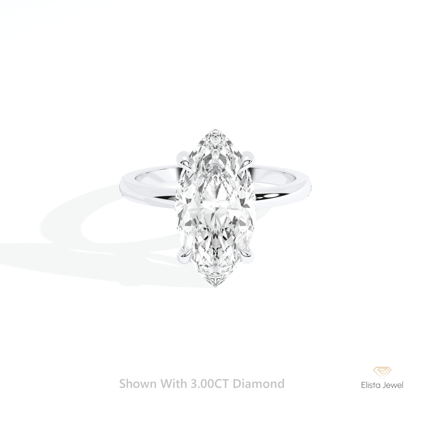 Marquise Cut Solitaire Engagement Ring