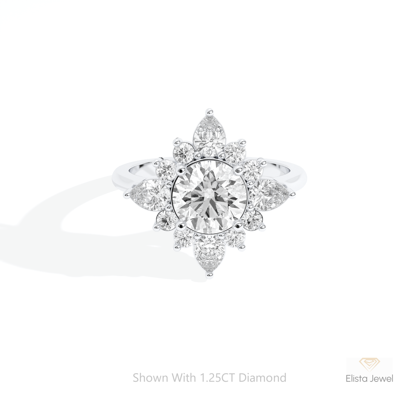 Round Cut Art Deco Engagement Ring