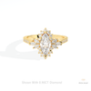 Marquise Cut Cluster Art Deco Ring