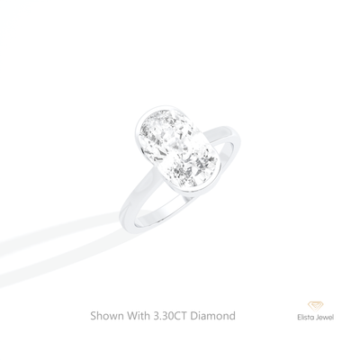 Elongated Cushion Cut Solitaire Ring