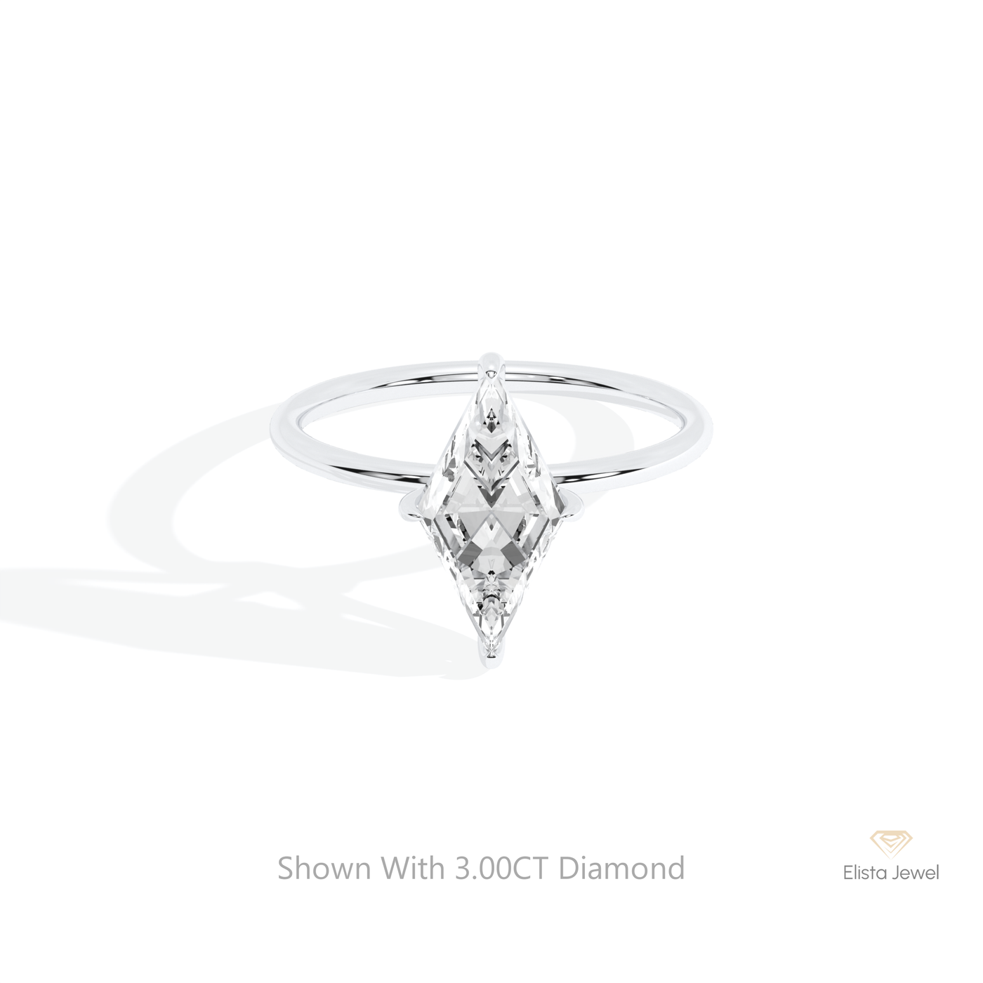 Kite Cut Solitaire Wedding Ring