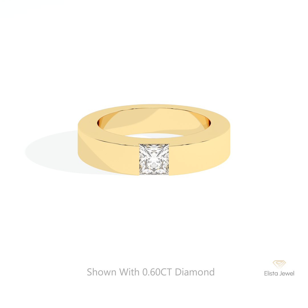 Solitaire Diamond Tanishq Princess Cut Diamond Ring Tanishq
