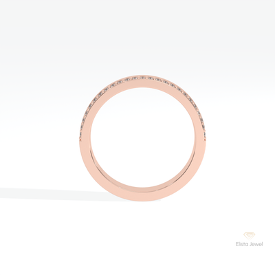 Round Cut Half Eternity Band