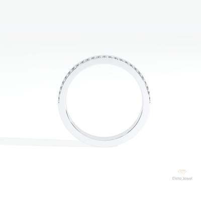 Round Cut Half Eternity Band