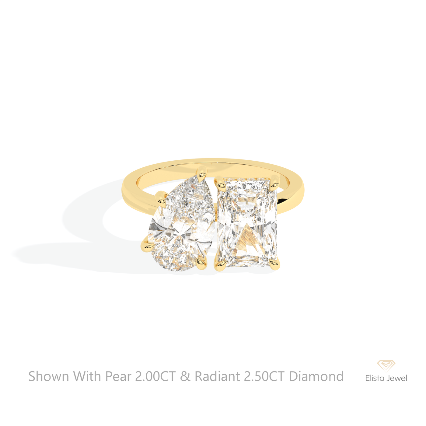 Radiant And Pear Cut Toi Et Moi Ring