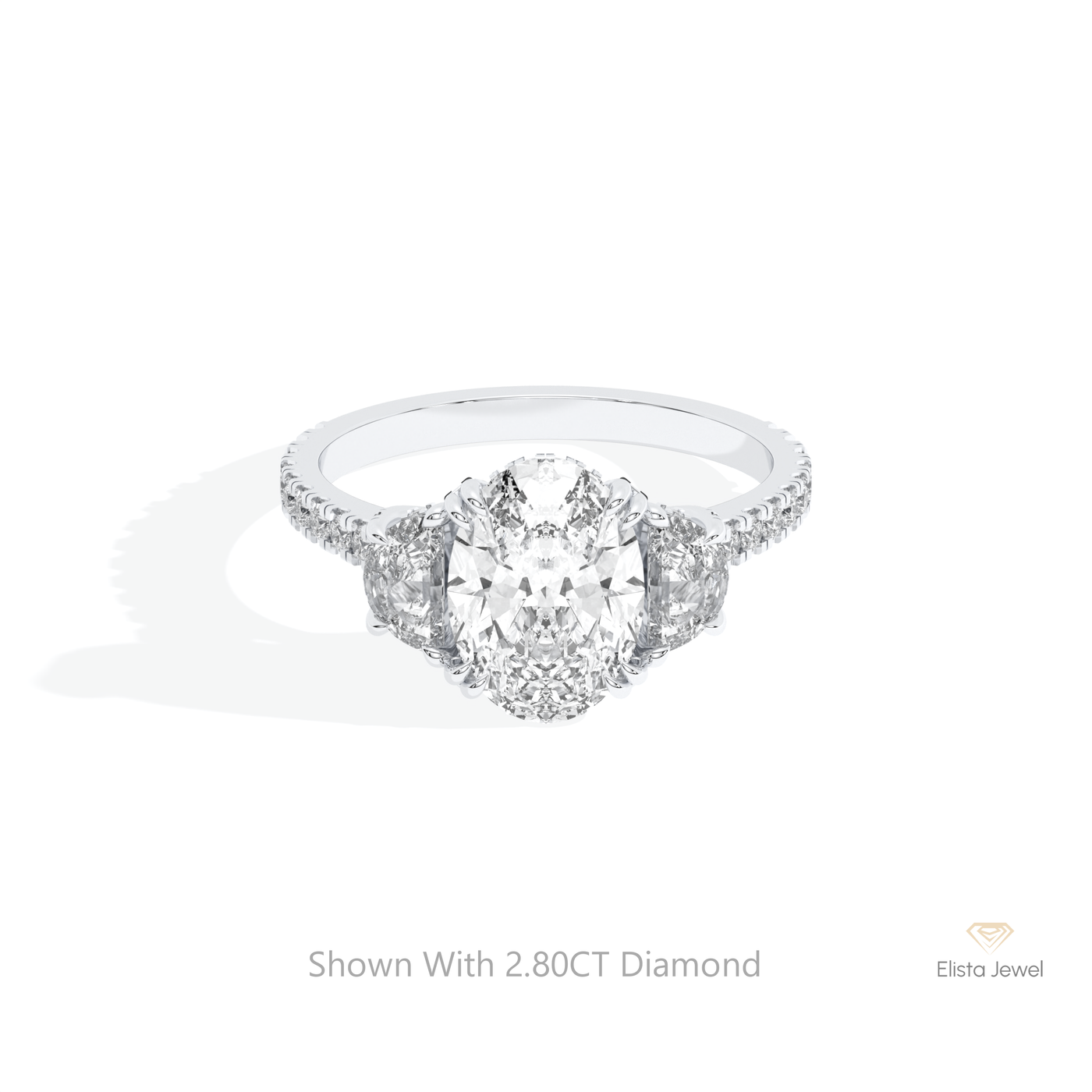 Oval Cut Three Stone Engagement Ring