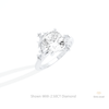 Cushion Cut Cluster Engagement Ring