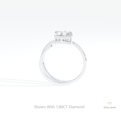 Kite Cut Solitaire Wedding Ring