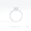 Oval Cut Hidden Halo Engagement Ring